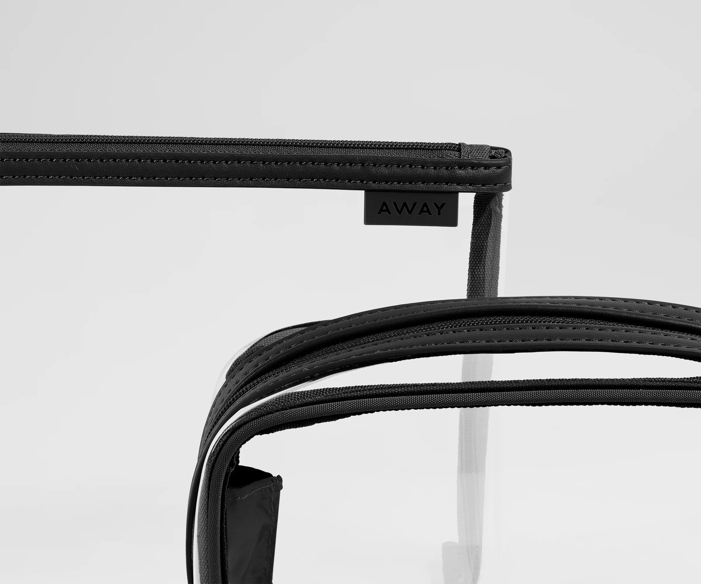 Clear Pouch Set in Jet Black - Image 2