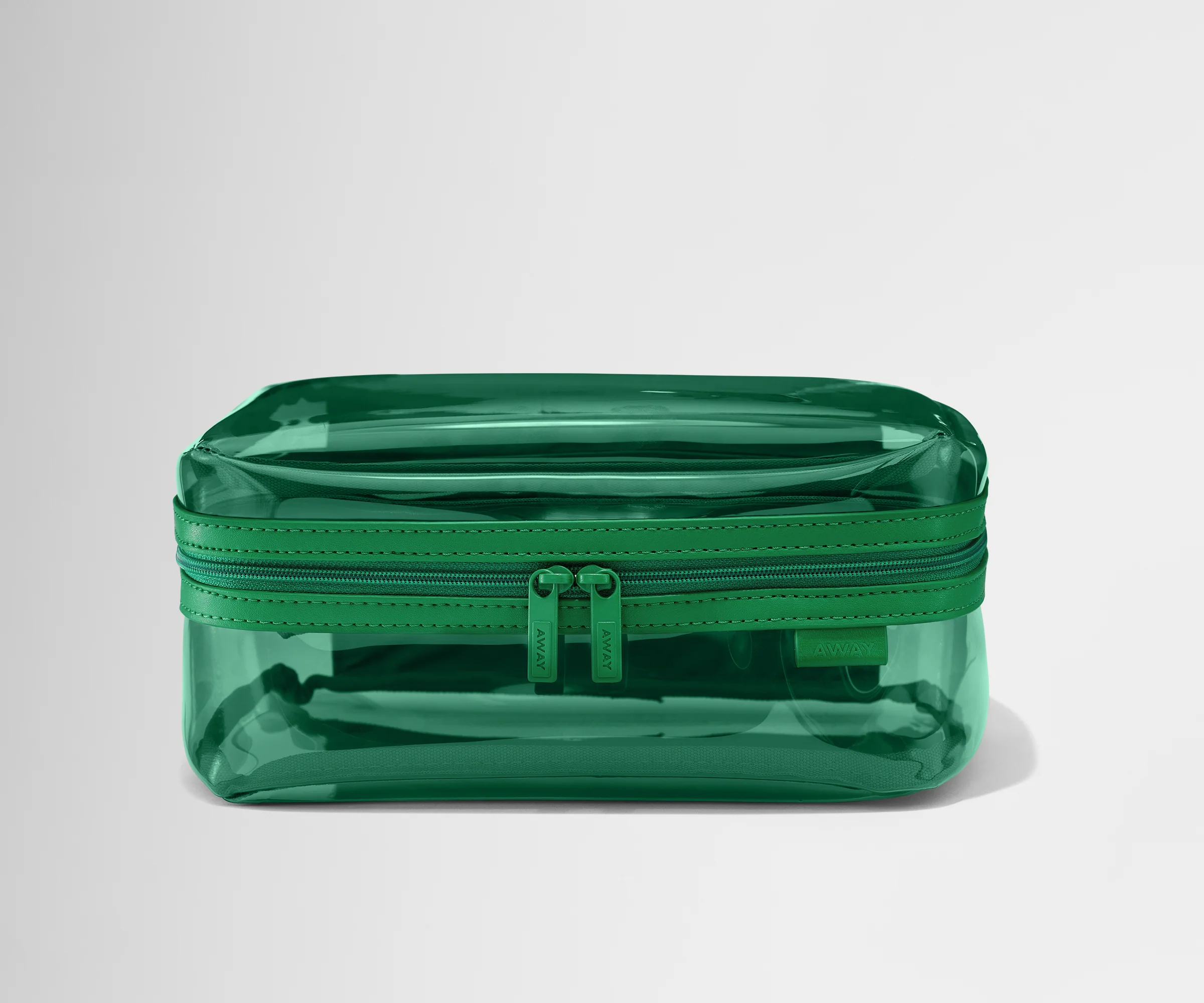 Clear Toiletry Bag in Translucent Green