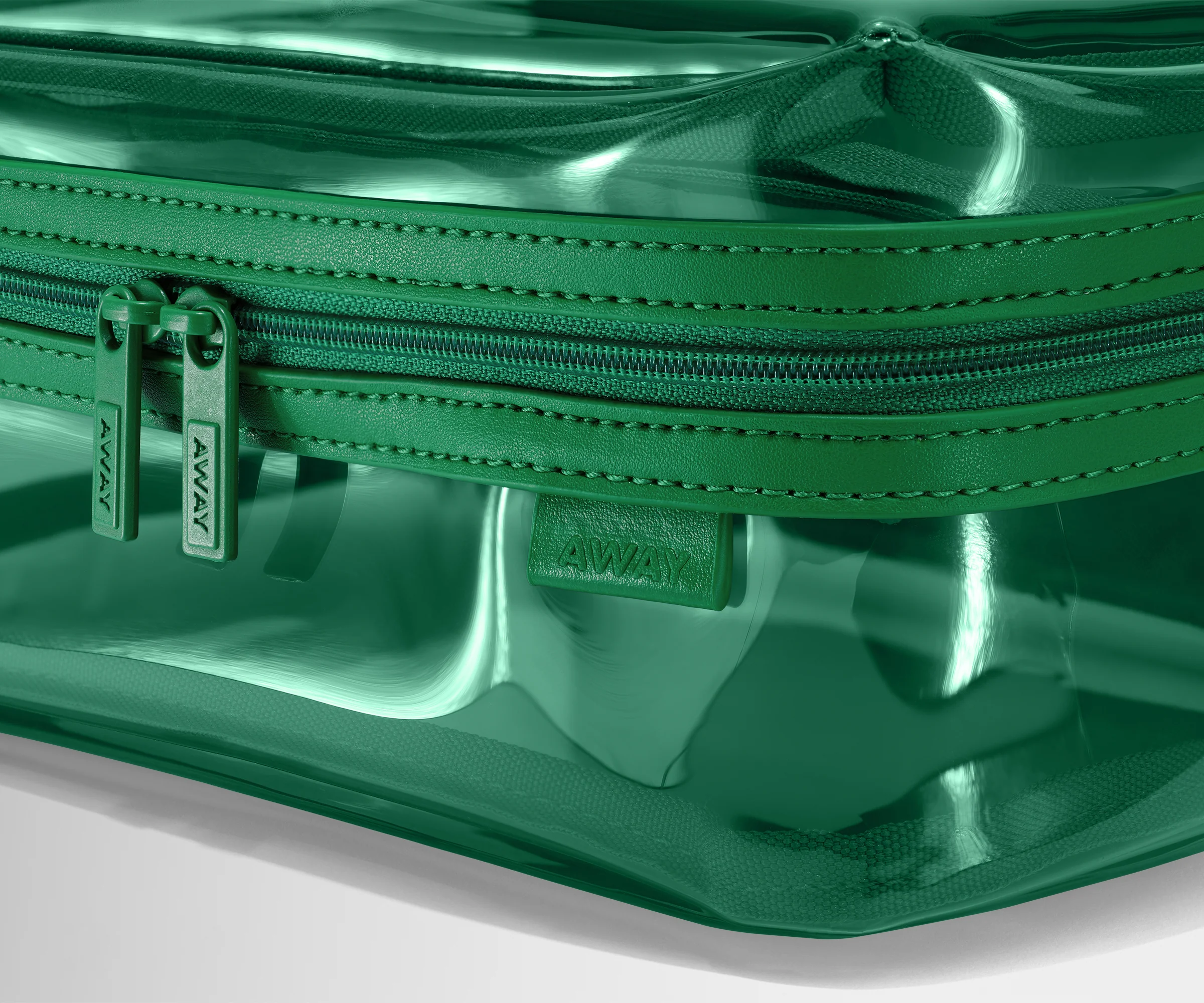 Clear Toiletry Bag in Translucent Green - Image 4