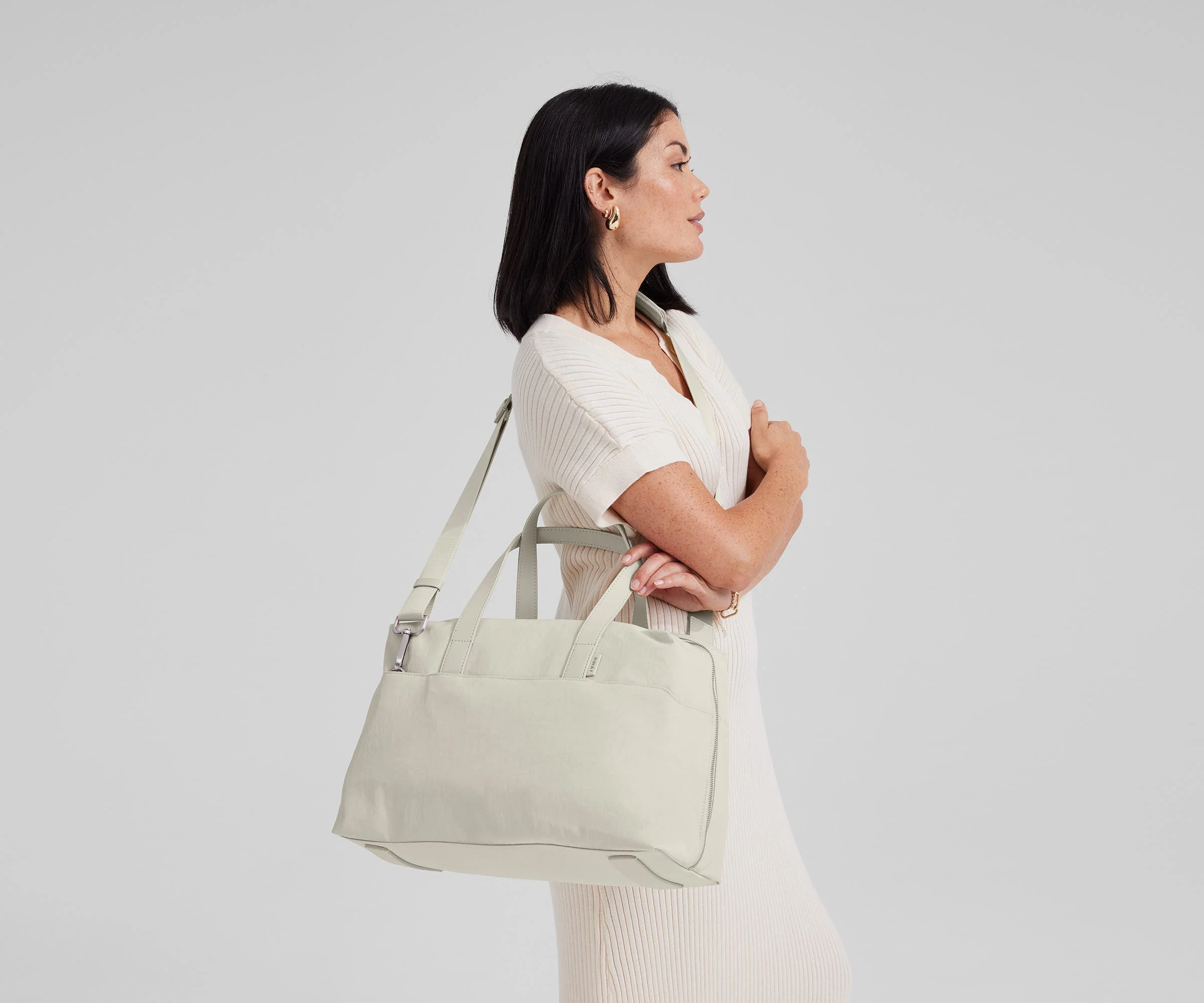 The Everywhere Bag in Salt White Textured Nylon - Image 4