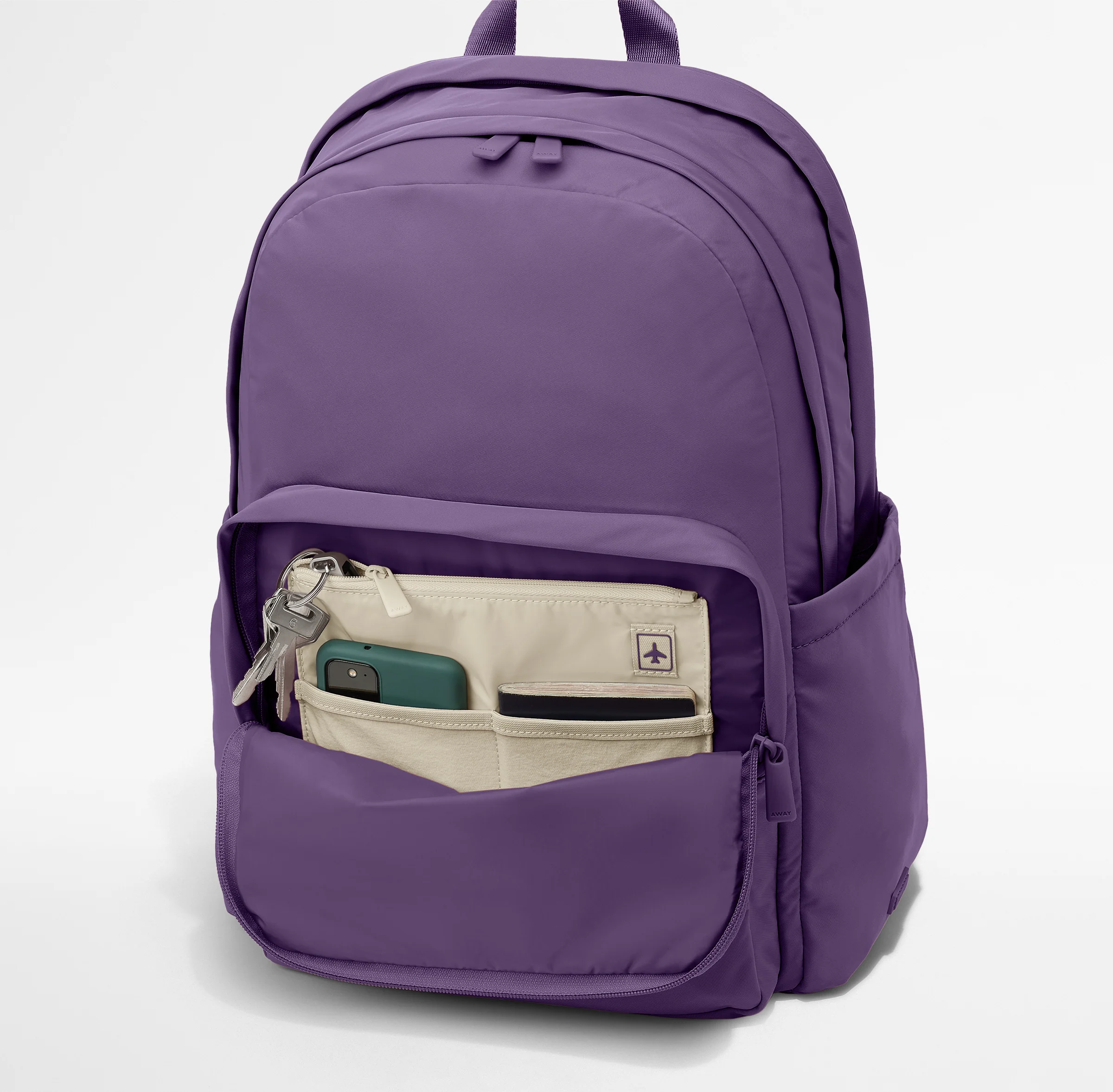 Large Featherlight Backpack in Misty Purple - Image 6