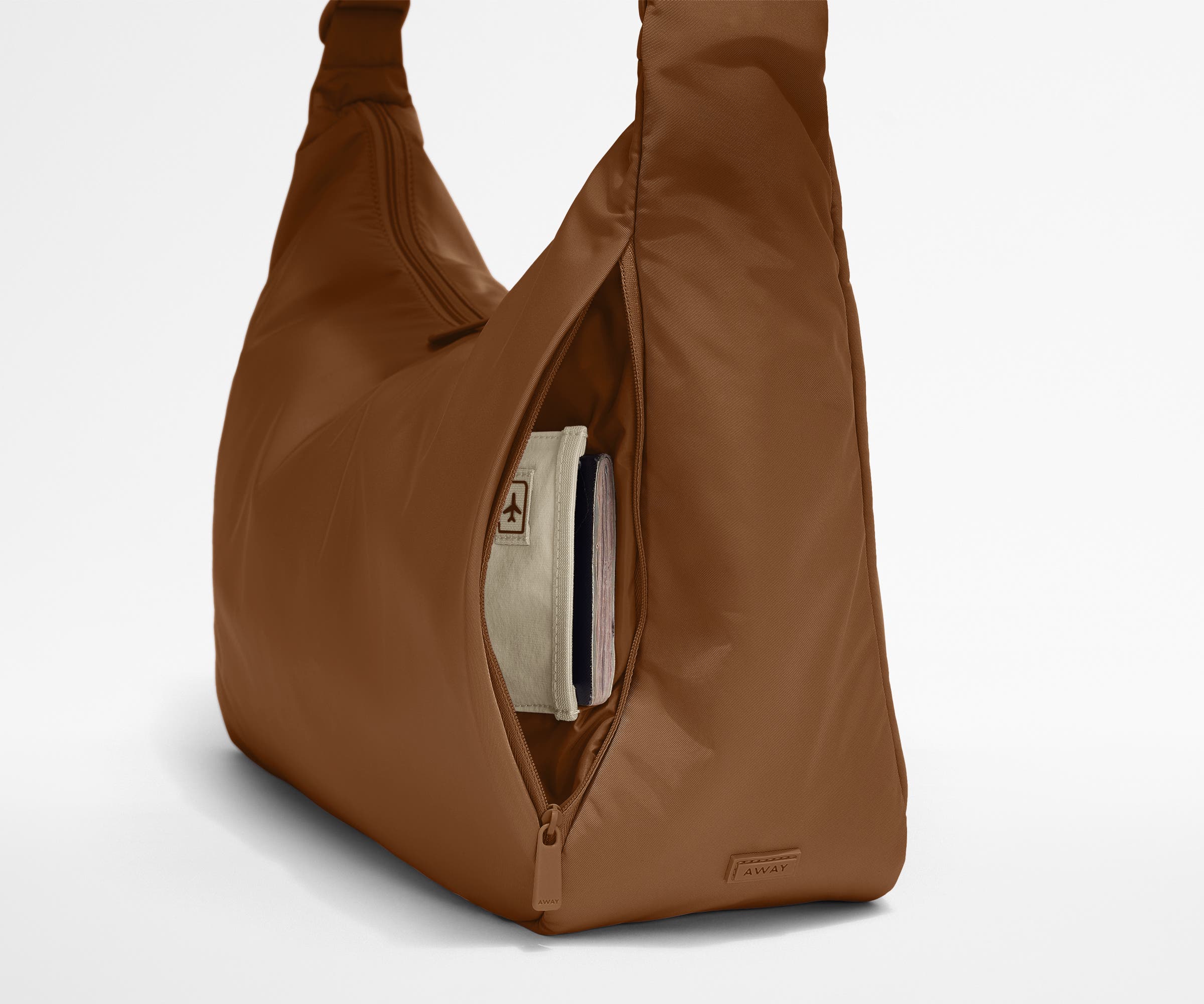 Large Featherlight Crossbody in Amaro Brown - Image 6
