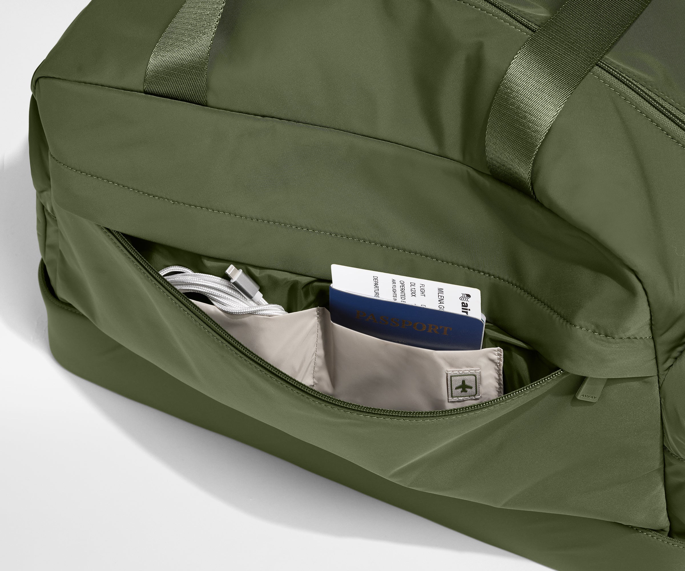 Featherlight Weekender in Olive Green - Image 4