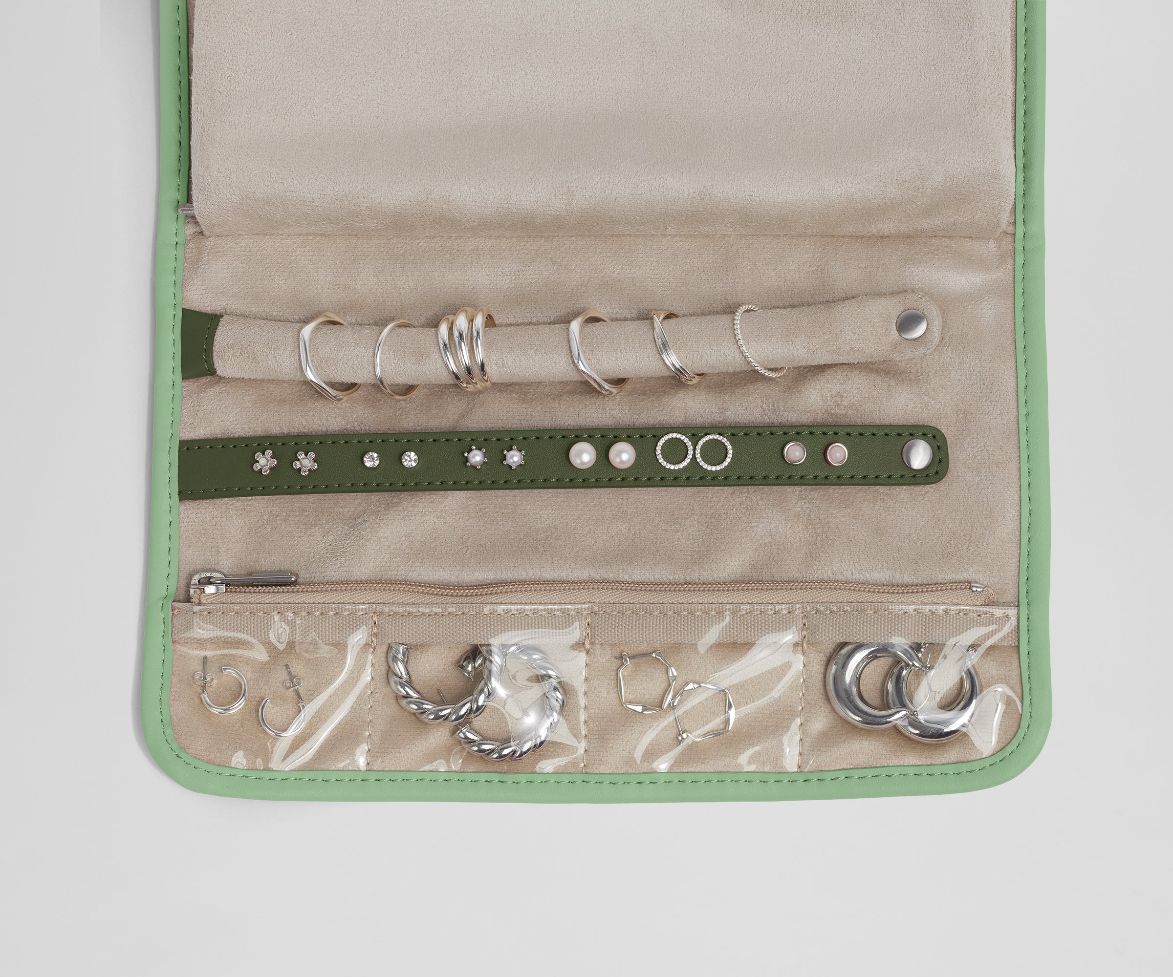 Hanging Jewelry Organizer in Sea Green - Image 3