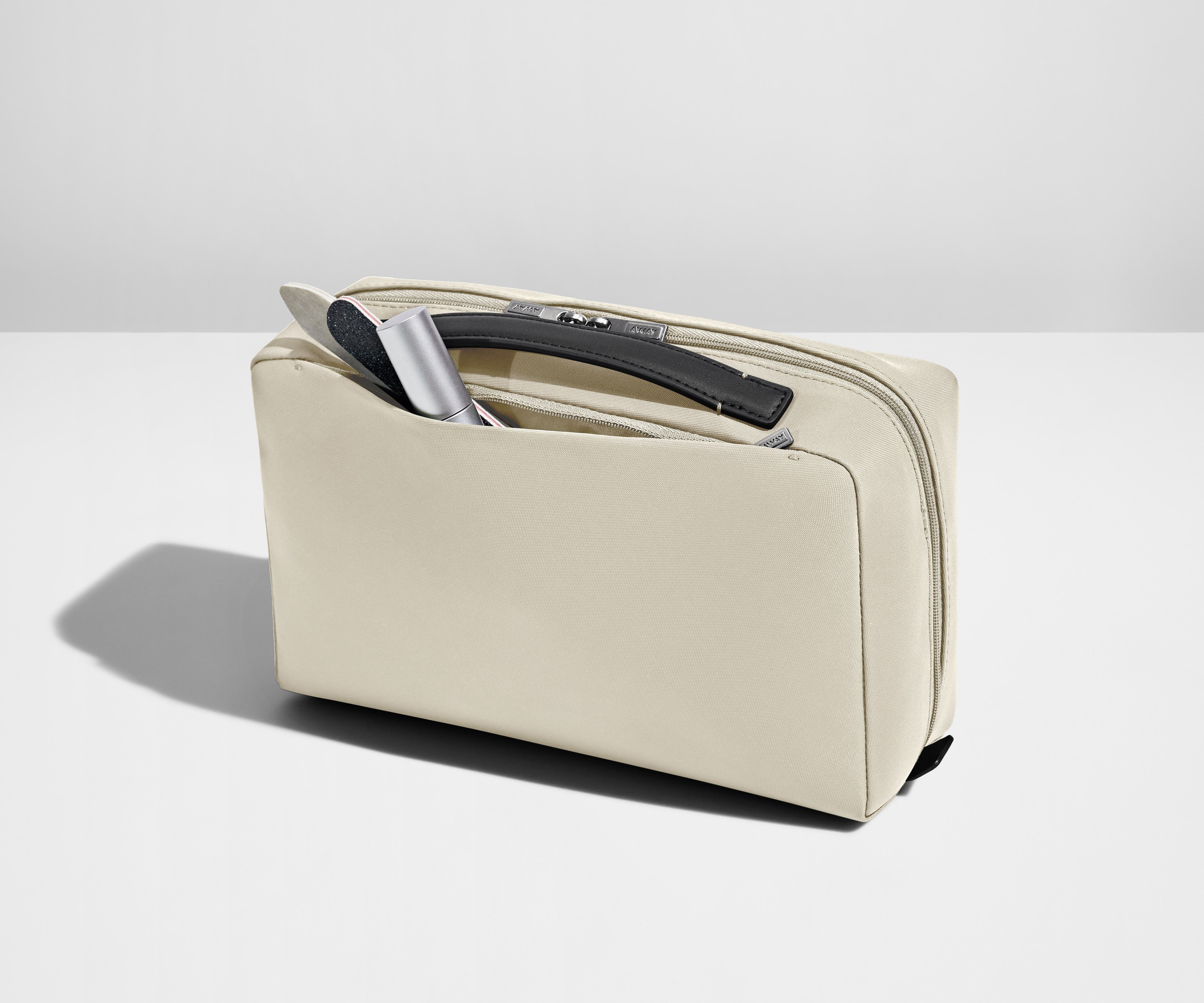 The Large Toiletry Bag in Salt White - Image 4