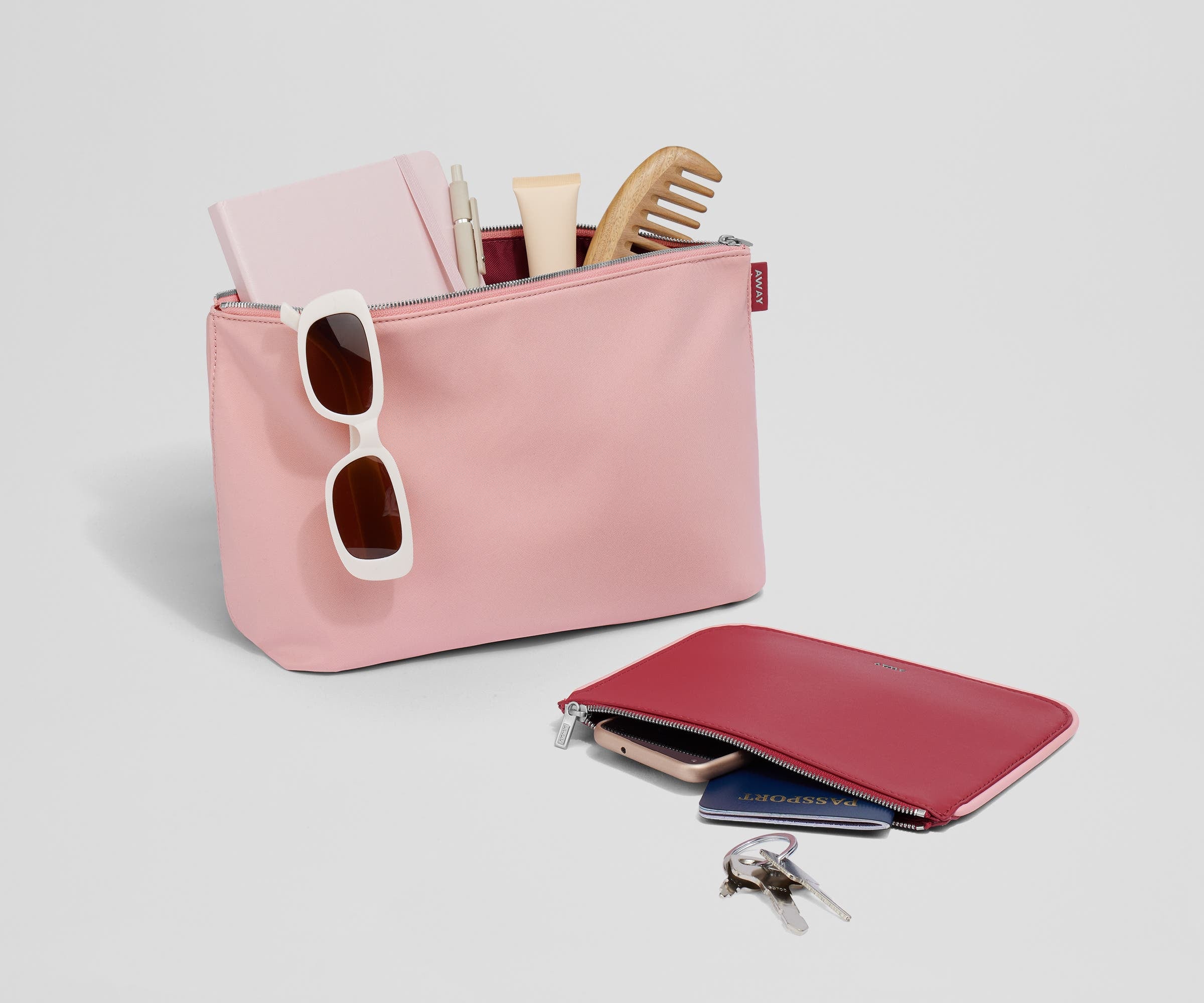 Pouch Duo in Flamingo Pink - Image 2