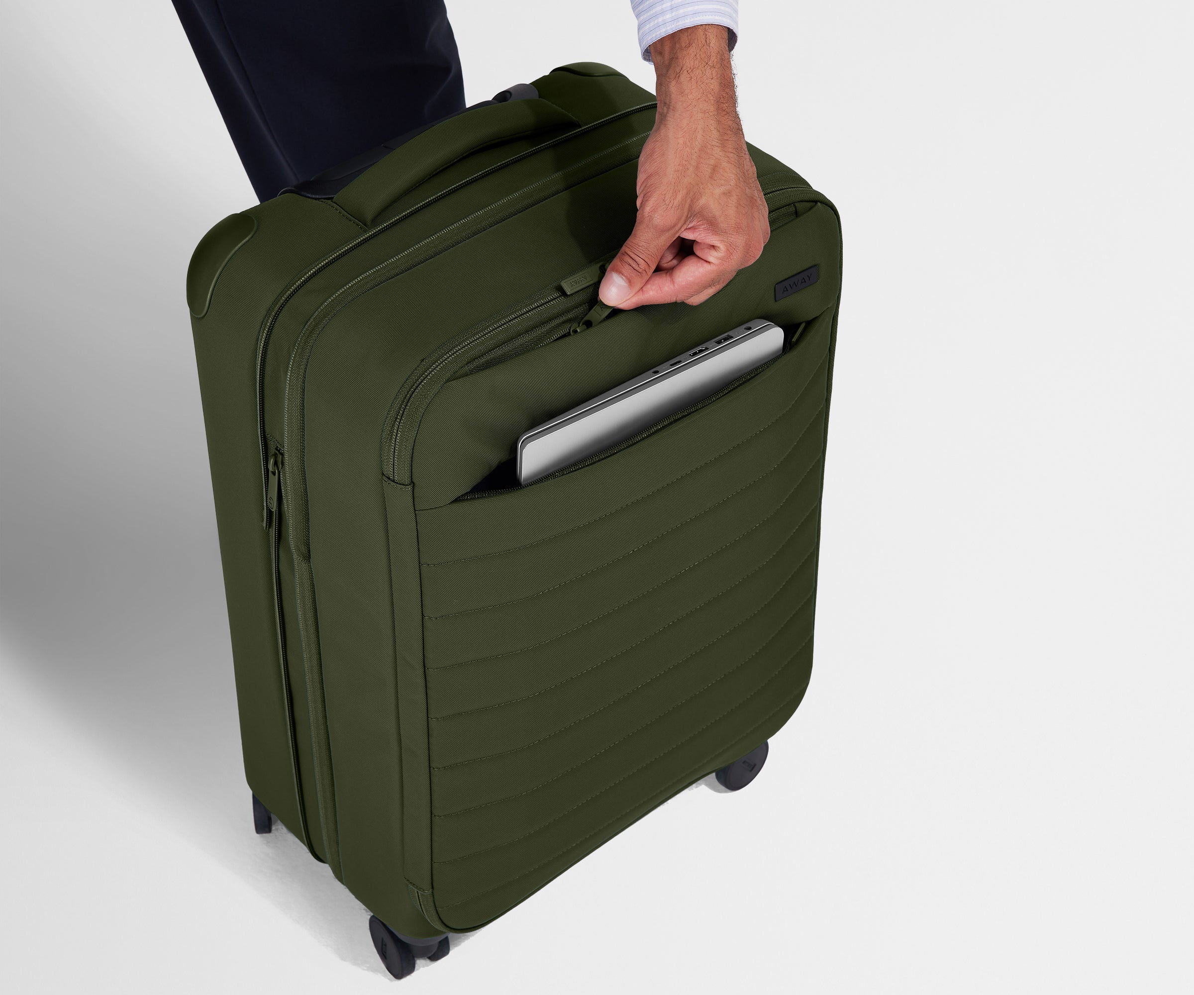The Softside Bigger Carry-On in Olive Green - Image 5