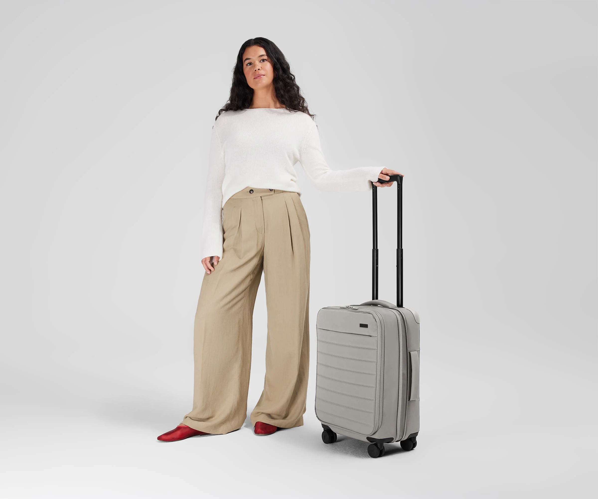 The Softside Carry-On in Cloud Gray - Image 4